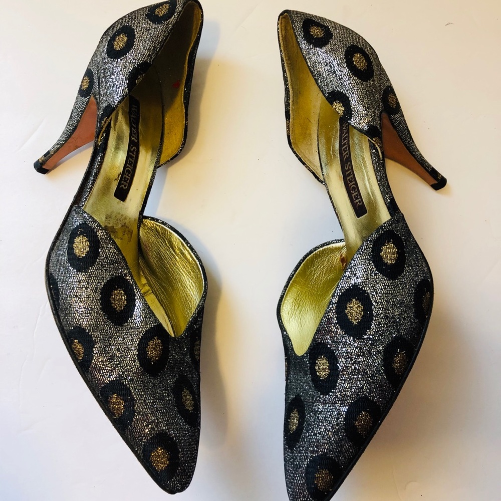 VTG Walter Steiger 80’s Leopard Glitter Pumps